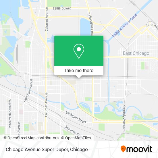 Chicago Avenue Super Duper map