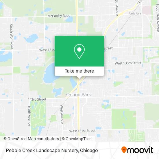 Pebble Creek Landscape Nursery map