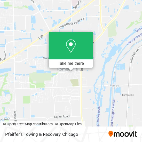 Pfeiffer's Towing & Recovery map