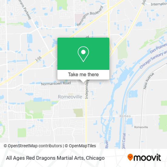 All Ages Red Dragons Martial Arts map