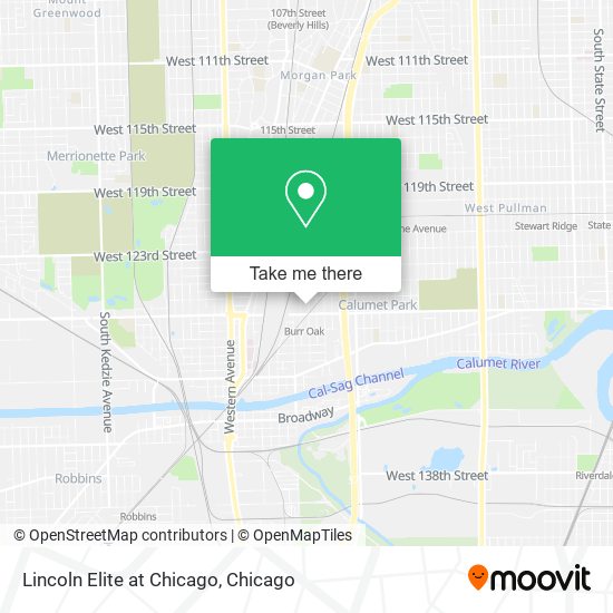 Lincoln Elite at Chicago map