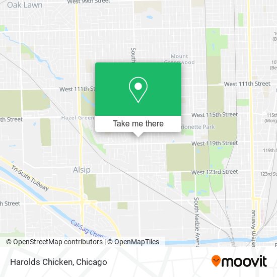 Mapa de Harolds Chicken