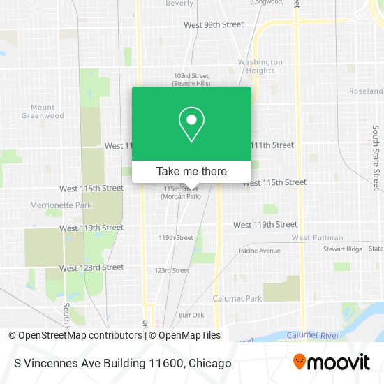Mapa de S Vincennes Ave Building 11600