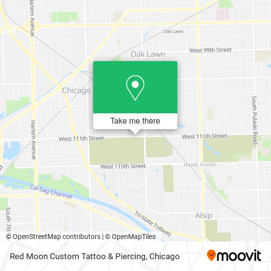 Red Moon Custom Tattoo & Piercing map