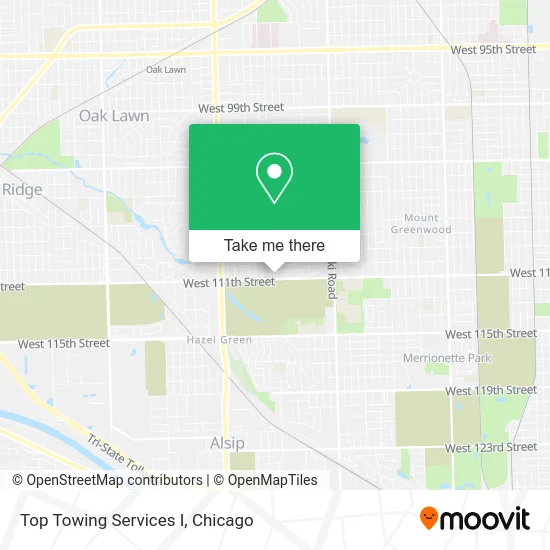 Top Towing Services I map