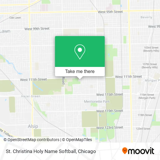Mapa de St. Christina Holy Name Softball