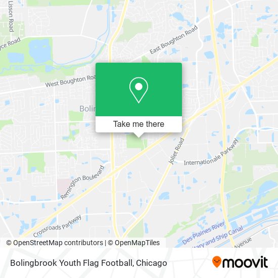 Mapa de Bolingbrook Youth Flag Football