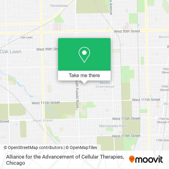 Alliance for the Advancement of Cellular Therapies map
