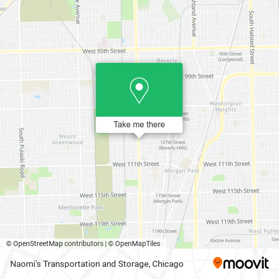 Naomi's Transportation and Storage map