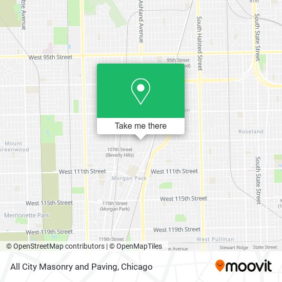 All City Masonry and Paving map