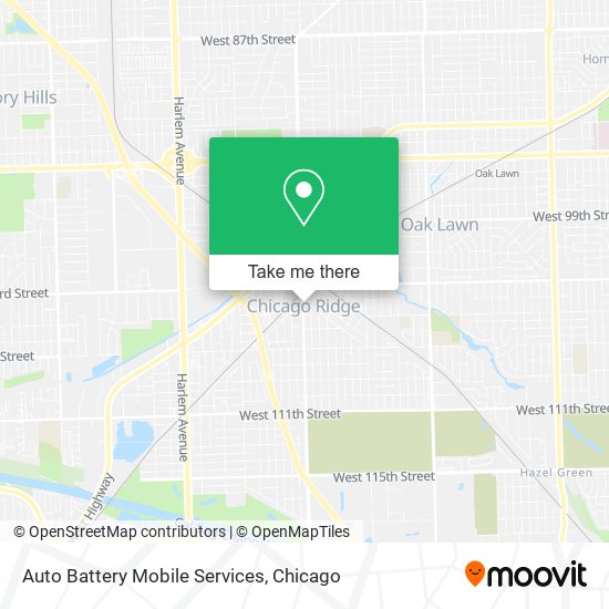 Mapa de Auto Battery Mobile Services