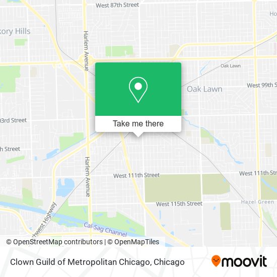 Clown Guild of Metropolitan Chicago map