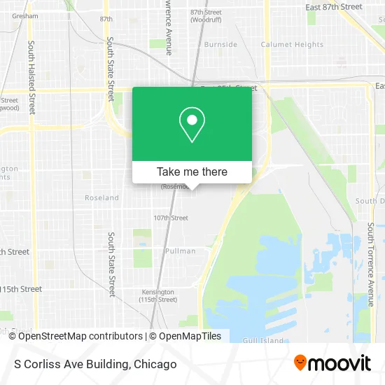 S Corliss Ave Building map
