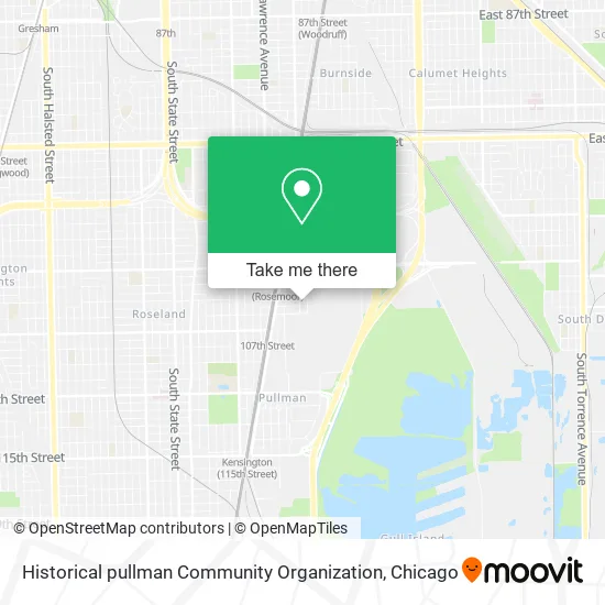 Historical pullman Community Organization map