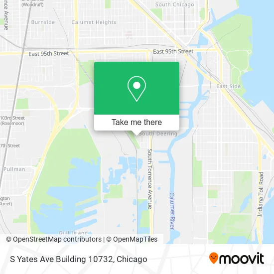 S Yates Ave Building 10732 map