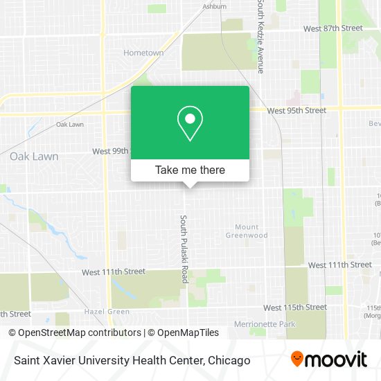 Saint Xavier University Health Center map