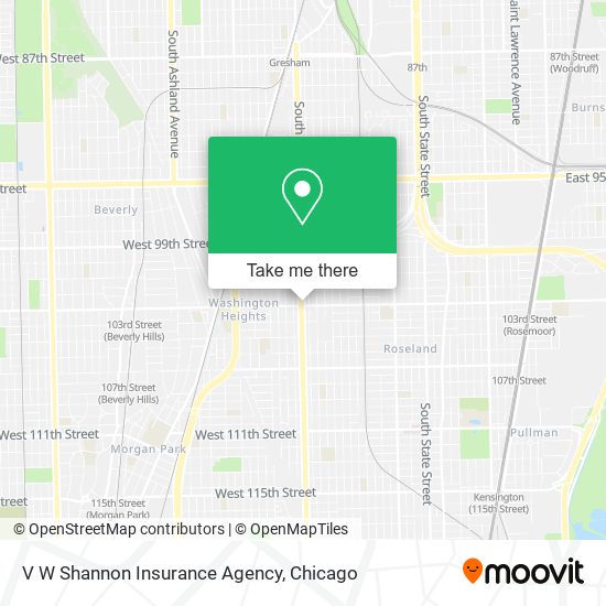 V W Shannon Insurance Agency map