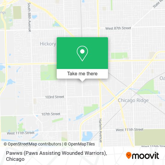 Pawws (Paws Assisting Wounded Warriors) map