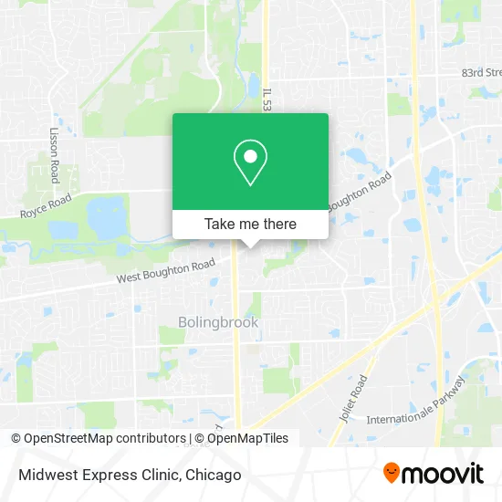 Midwest Express Clinic map