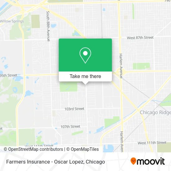 Farmers Insurance - Oscar Lopez map
