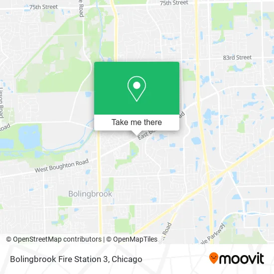 Bolingbrook Fire Station 3 map