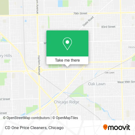 CD One Price Cleaners map