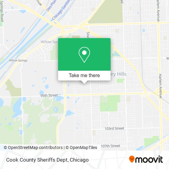 Cook County Sheriffs Dept map