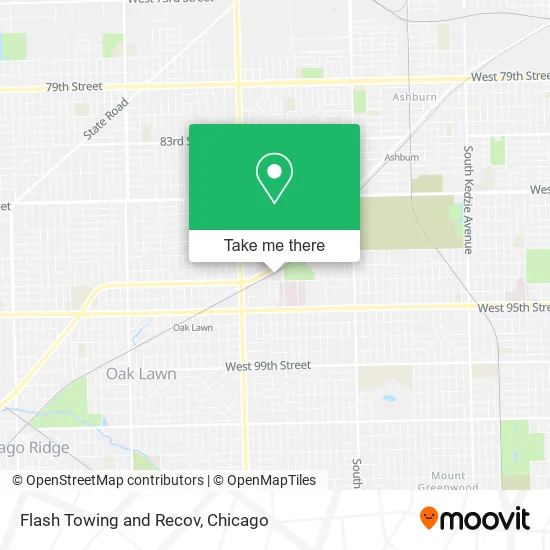 Flash Towing and Recov map
