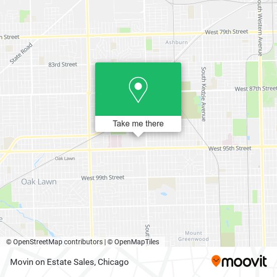 Movin on Estate Sales map