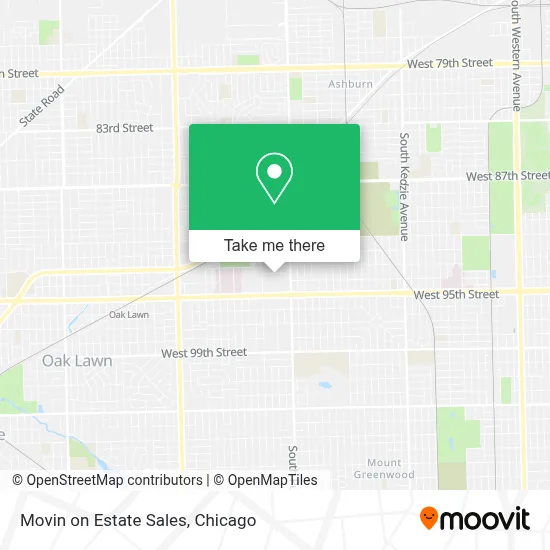 Movin on Estate Sales map