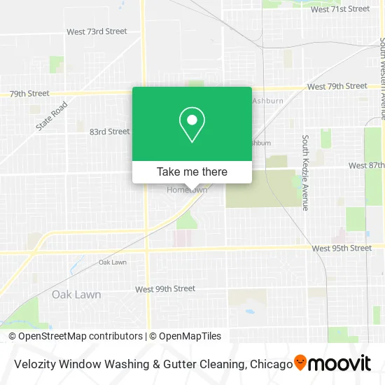 Velozity Window Washing & Gutter Cleaning map
