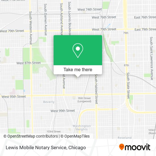 Lewis Mobile Notary Service map