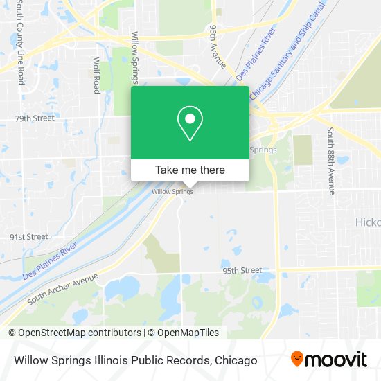 Willow Springs Illinois Public Records map