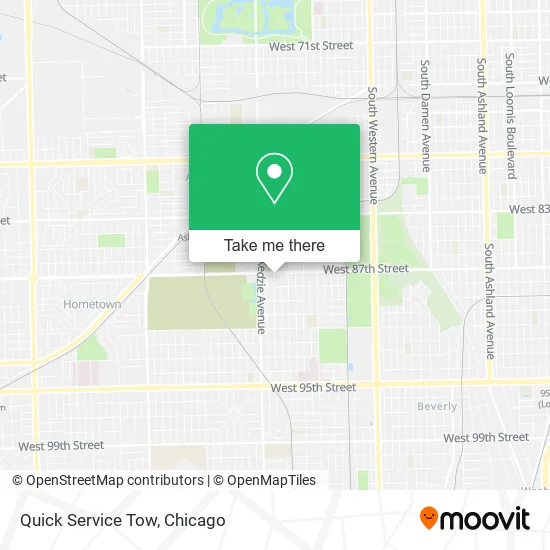 Quick Service Tow map