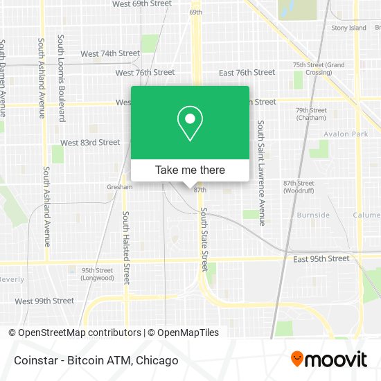 Mapa de Coinstar - Bitcoin ATM