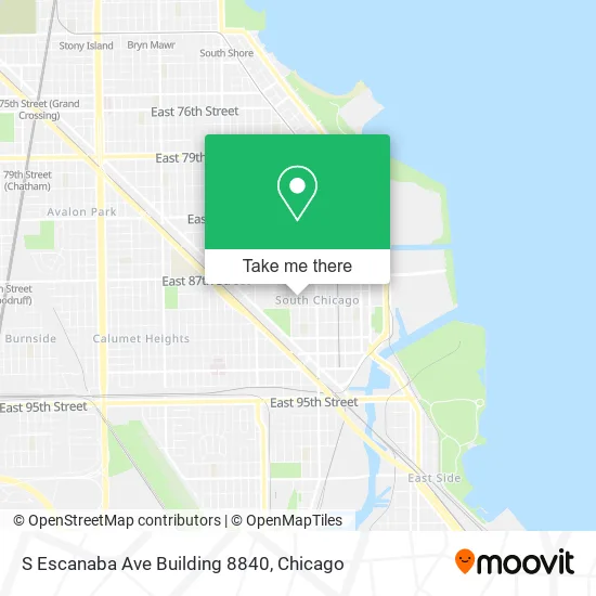 S Escanaba Ave Building 8840 map