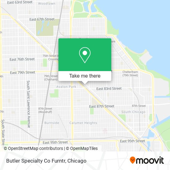 Butler Specialty Co Furntr map