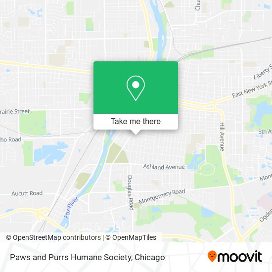 Paws and Purrs Humane Society map