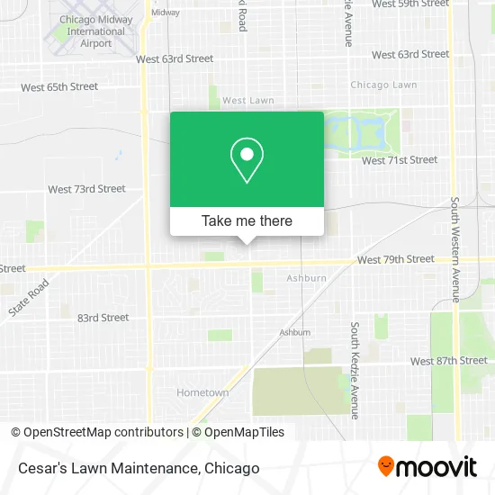 Cesar's Lawn Maintenance map