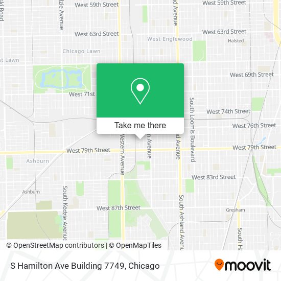 S Hamilton Ave Building 7749 map
