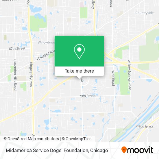 Mapa de Midamerica Service Dogs' Foundation