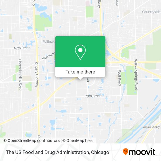 Mapa de The US Food and Drug Administration