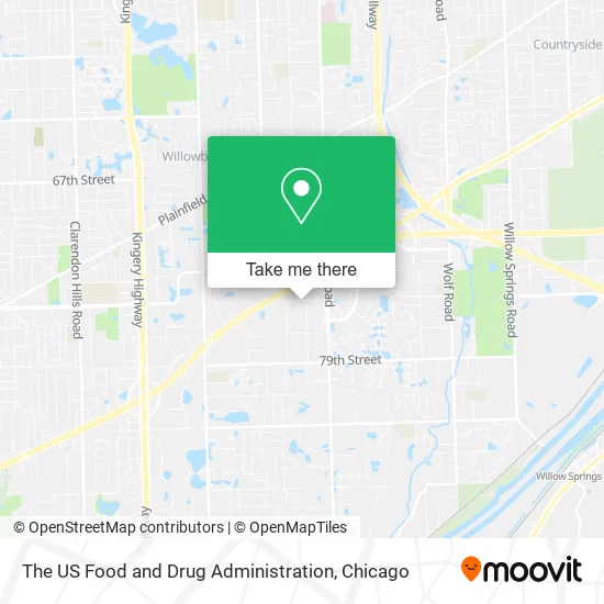 Mapa de The US Food and Drug Administration
