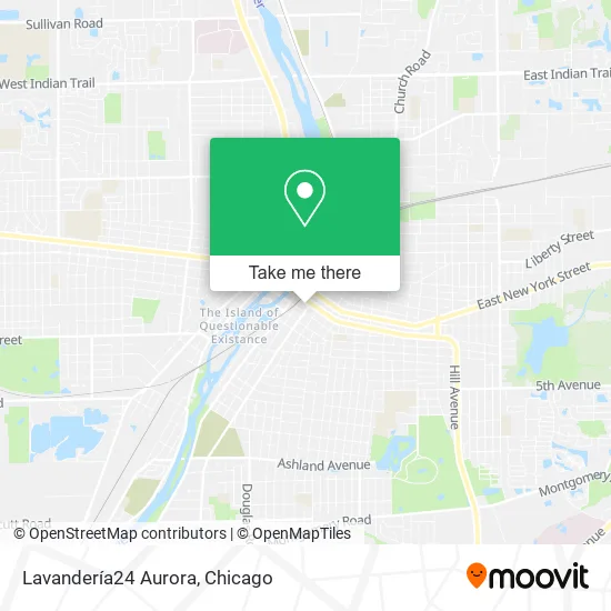 Lavandería24 Aurora map