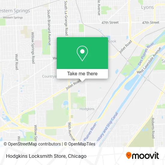 Hodgkins Locksmith Store map