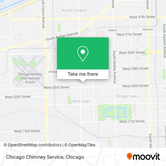 Mapa de Chicago Chimney Service