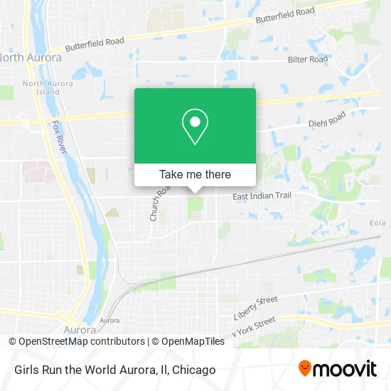 Girls Run the World Aurora, Il map