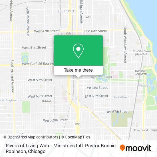 Mapa de Rivers of Living Water Ministries Intl. Pastor Bonnie Robinson