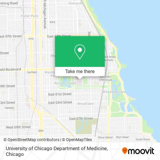 University of Chicago Department of Medicine map