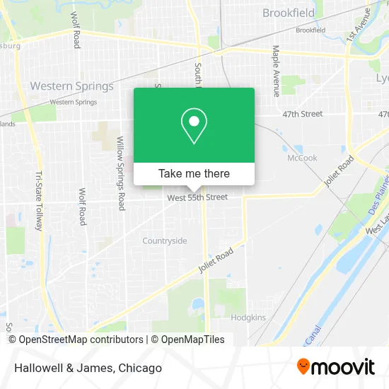 Hallowell & James map